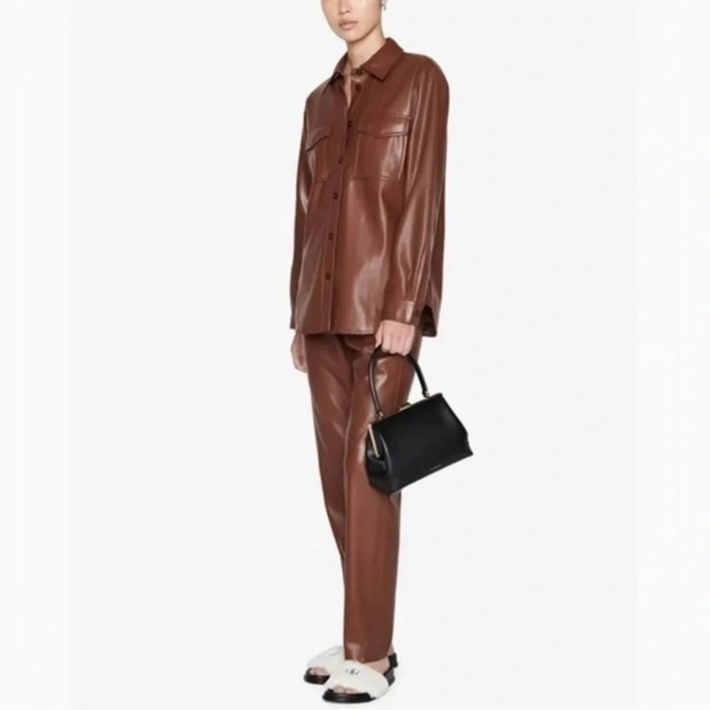 Anine Bing Colton Track Pant In Brown Small B1024